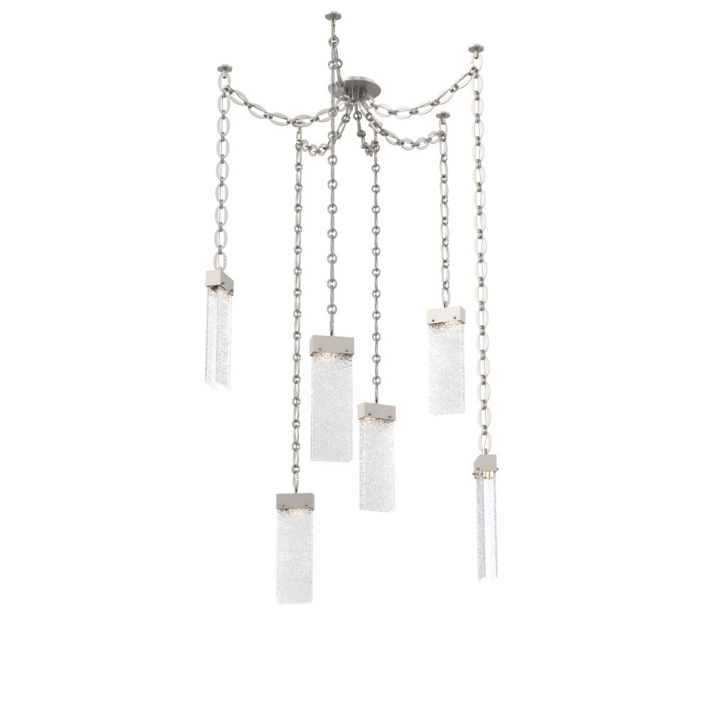 Parallel Multi Light Pendant Multi Port Canopy Beige Silver