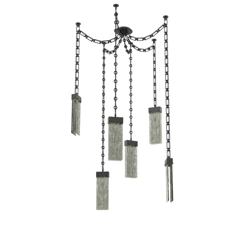 Parallel Multi Light Pendant Multi Port Canopy Matte Black