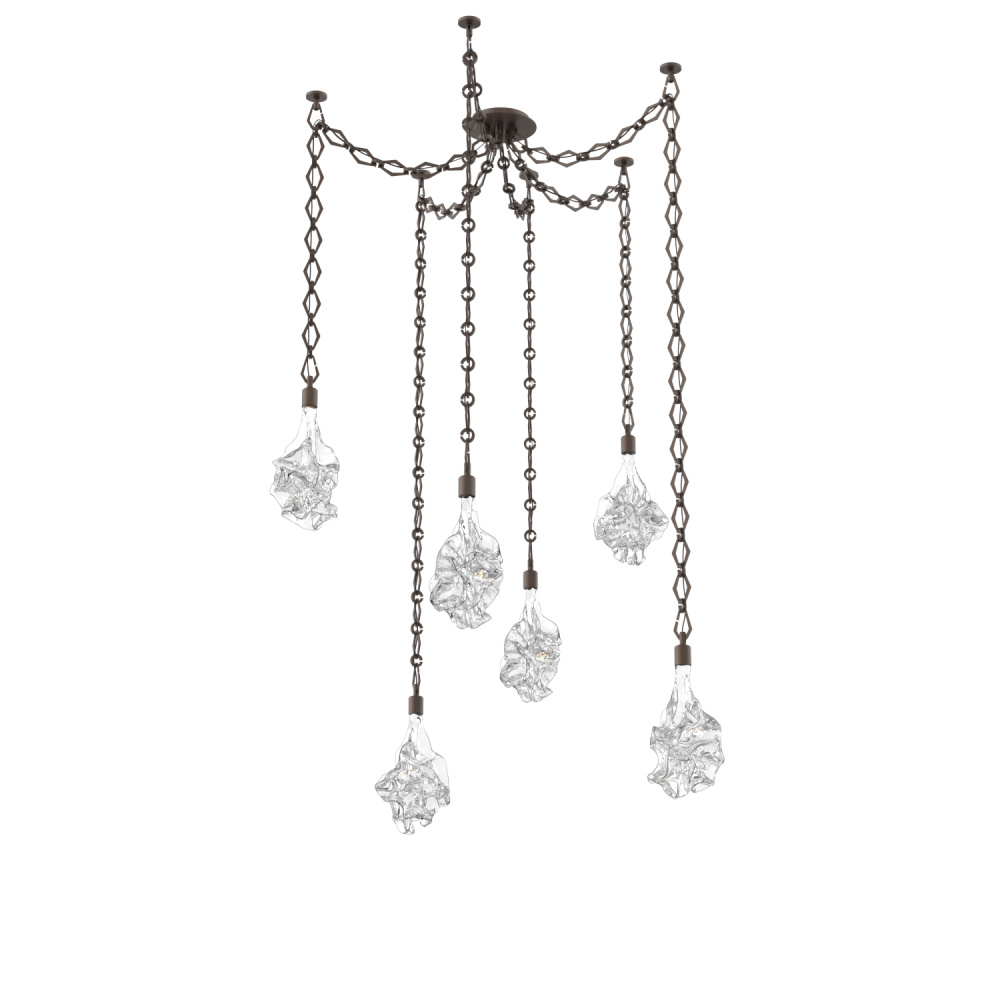 Blossom Multi Light Pendant Multi Port Canopy Flat Bronze