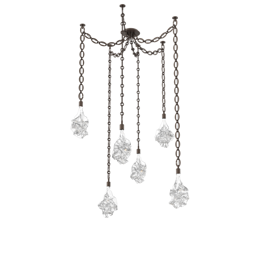 Blossom Multi Light Pendant Multi Port Canopy Flat Bronze