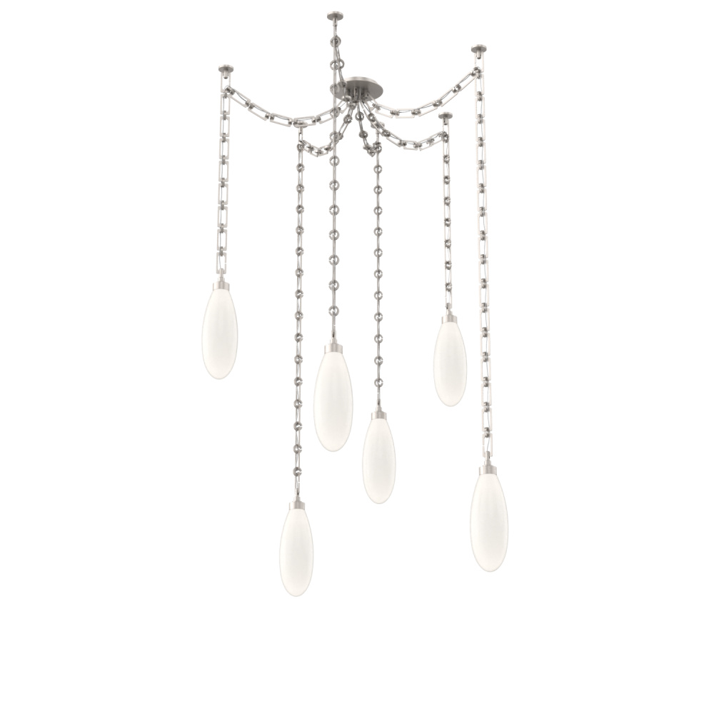 Fiori Multi Light Pendant Beige Silver