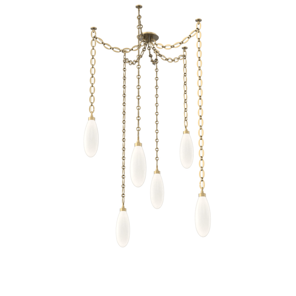 Fiori Multi Light Pendant Gilded Brass