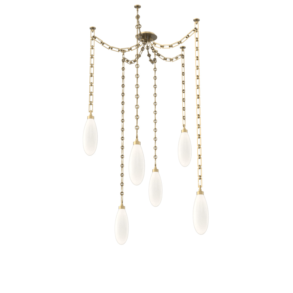Fiori Multi Light Pendant Gilded Brass
