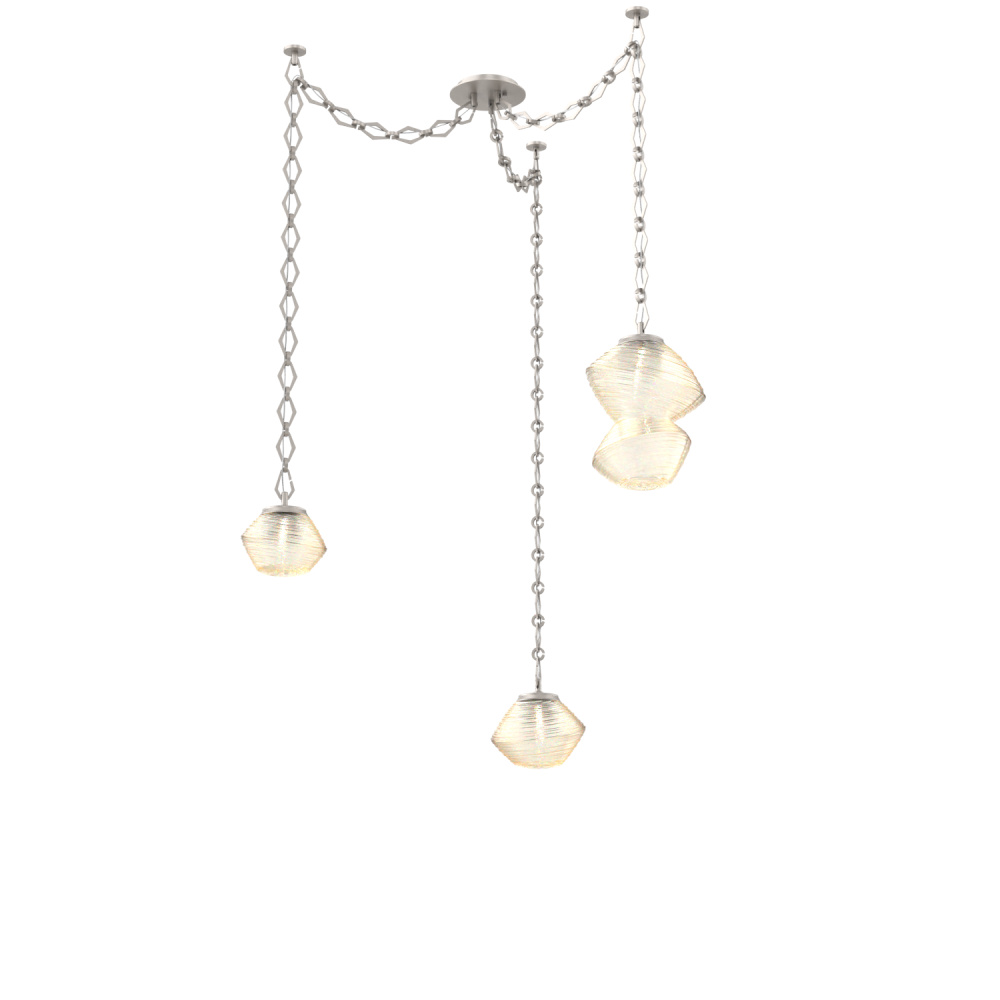 Mesa Multi Light Pendant Beige Silver