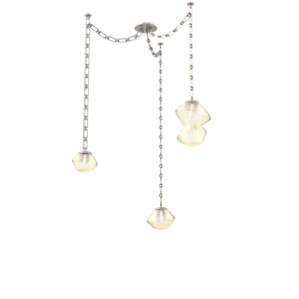 Mesa Multi Light Pendant Beige Silver