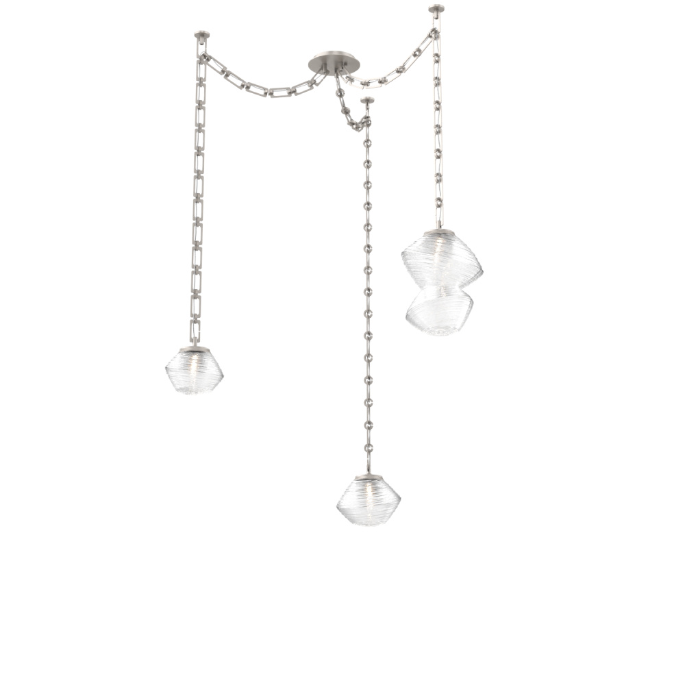Mesa Multi Light Pendant Beige Silver
