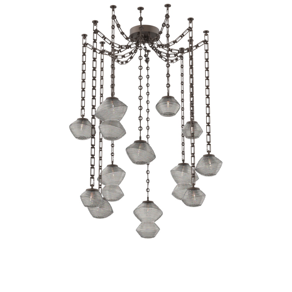 Mesa Multi Light Pendant Flat Bronze