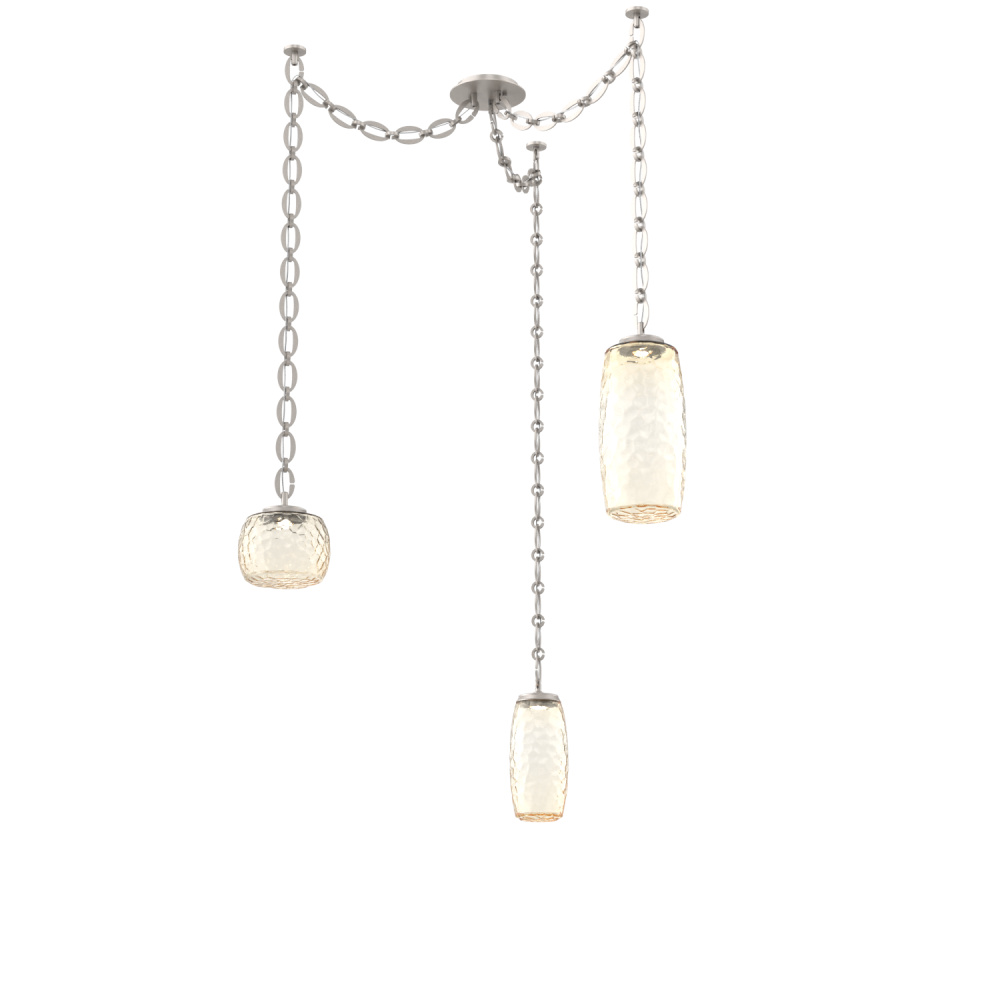 Vessel Multi Light Pendant Beige Silver