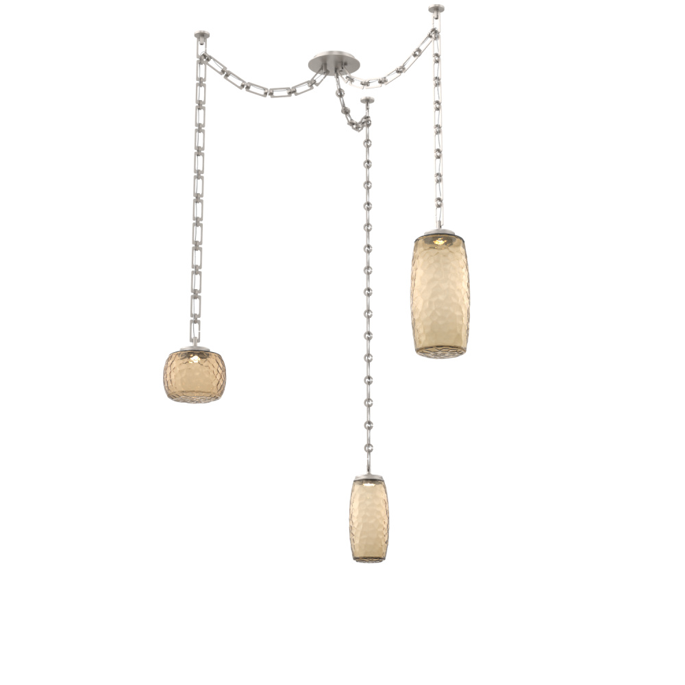 Vessel Multi Light Pendant Beige Silver