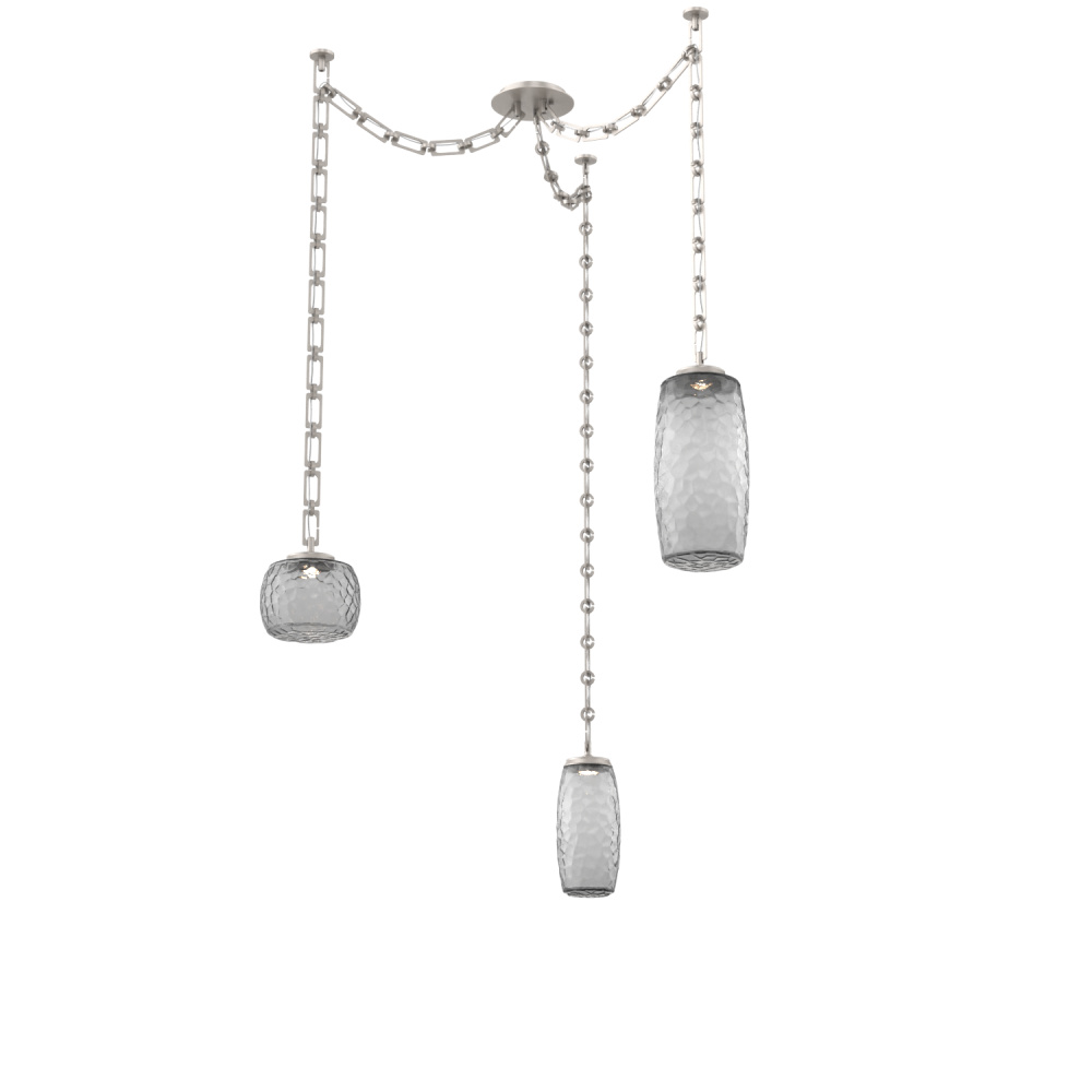 Vessel Multi Light Pendant Beige Silver