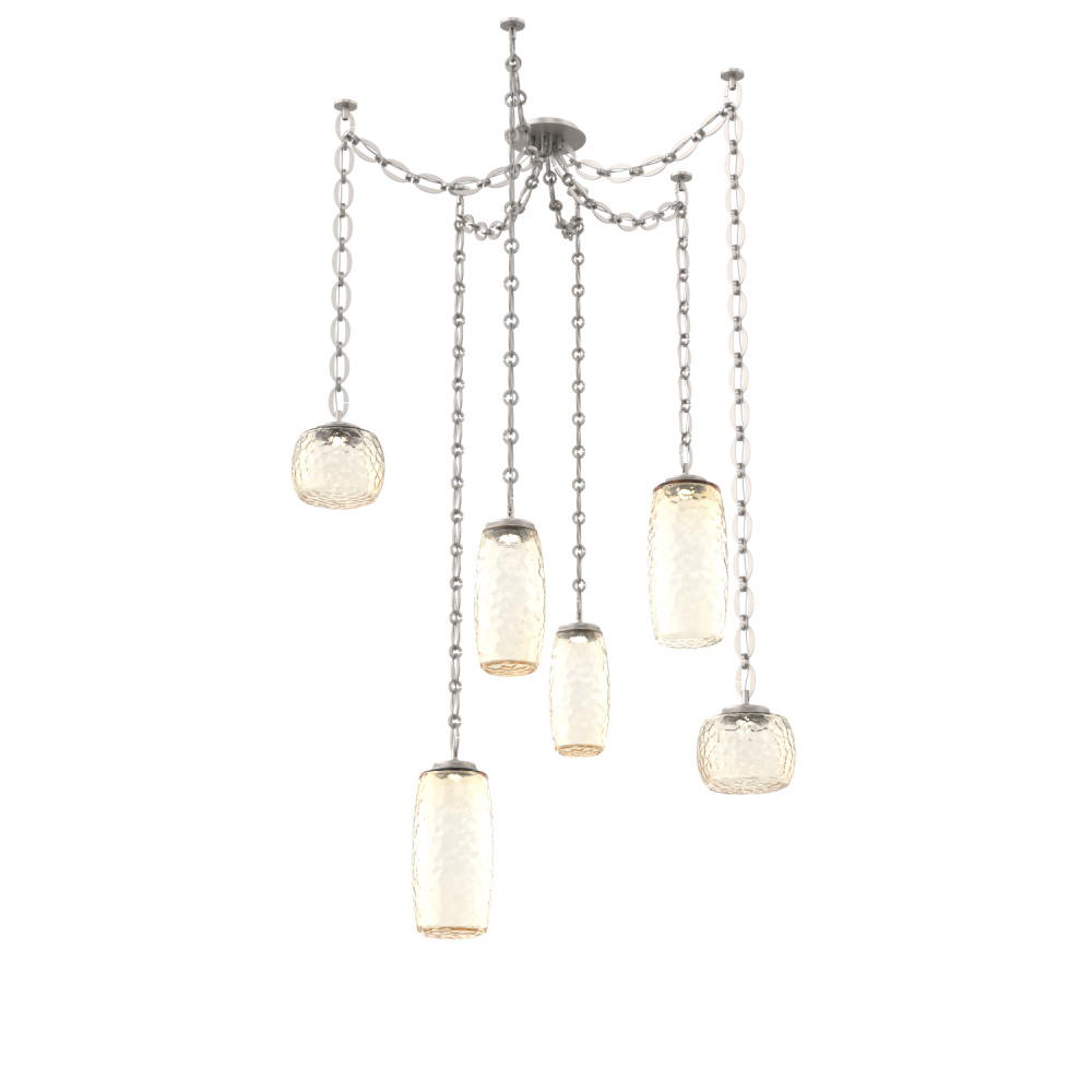 Vessel Multi Light Pendant Beige Silver