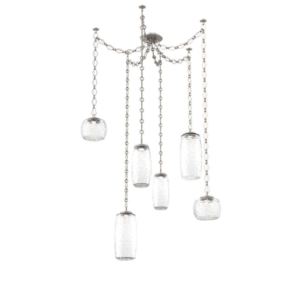 Vessel Multi Light Pendant Beige Silver