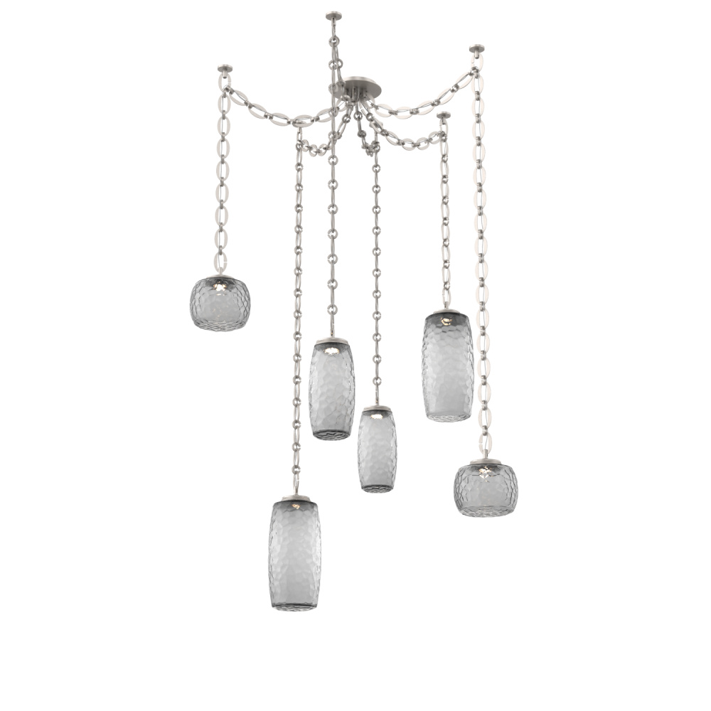Vessel Multi Light Pendant Beige Silver