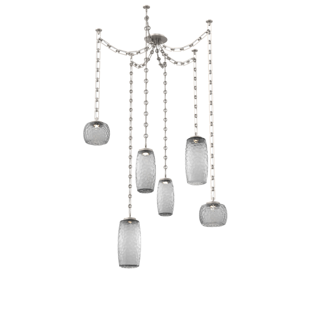 Vessel Multi Light Pendant Beige Silver