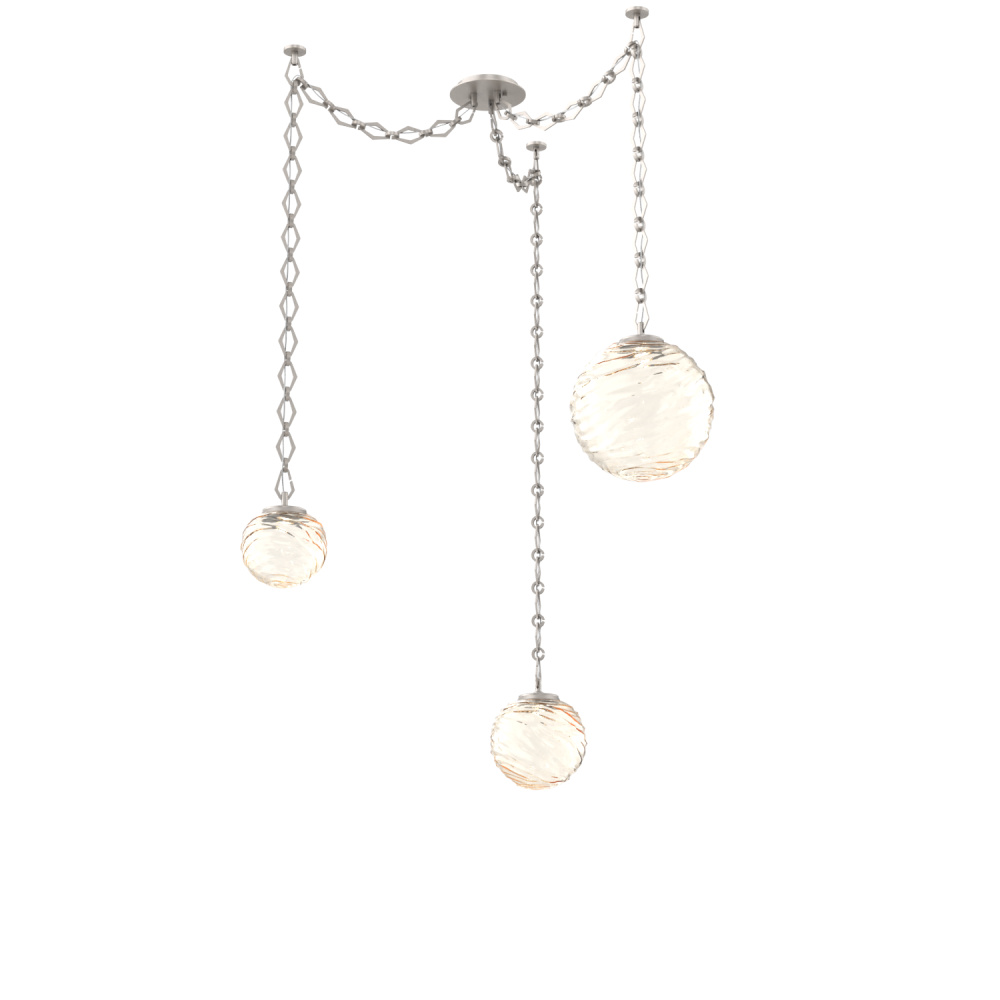 Gaia Multi Light Pendant Beige Silver