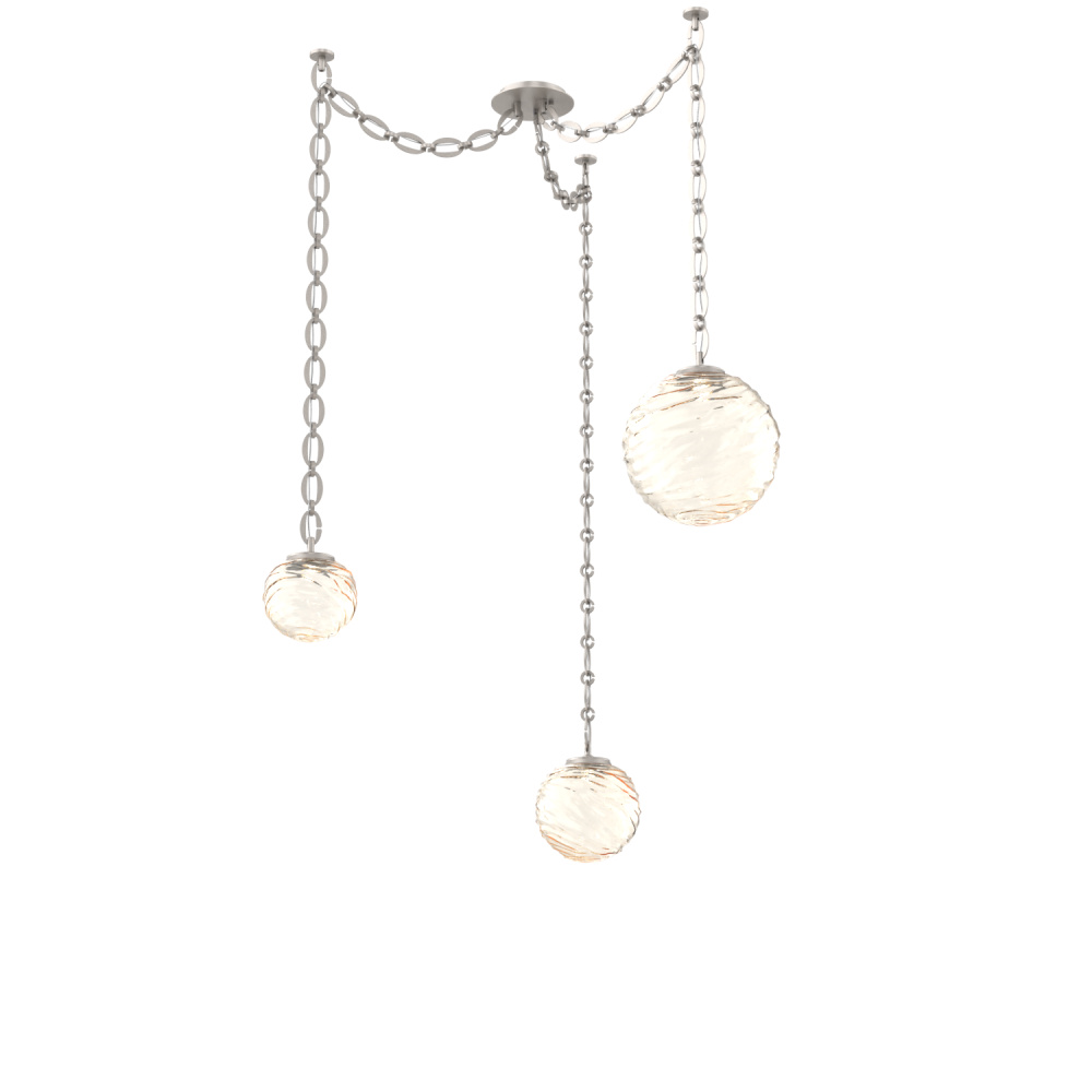 Gaia Multi Light Pendant Beige Silver