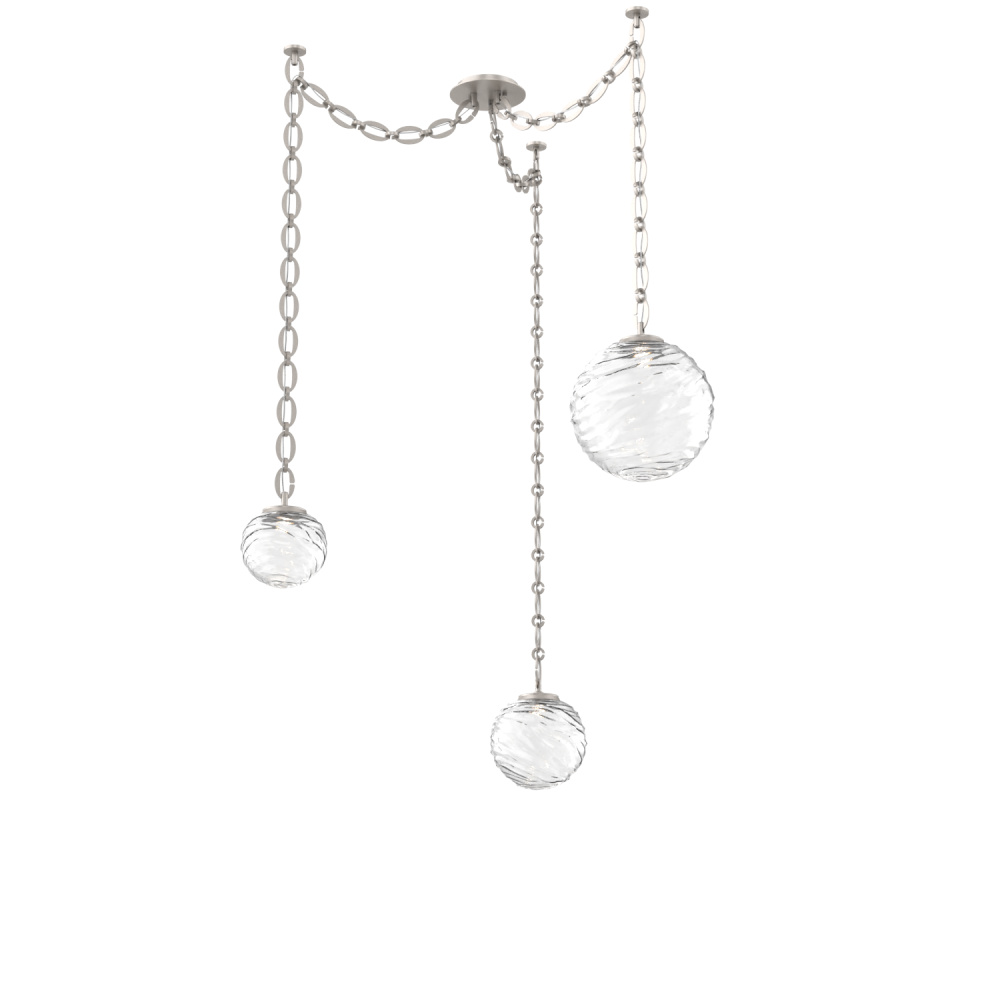 Gaia Multi Light Pendant Beige Silver