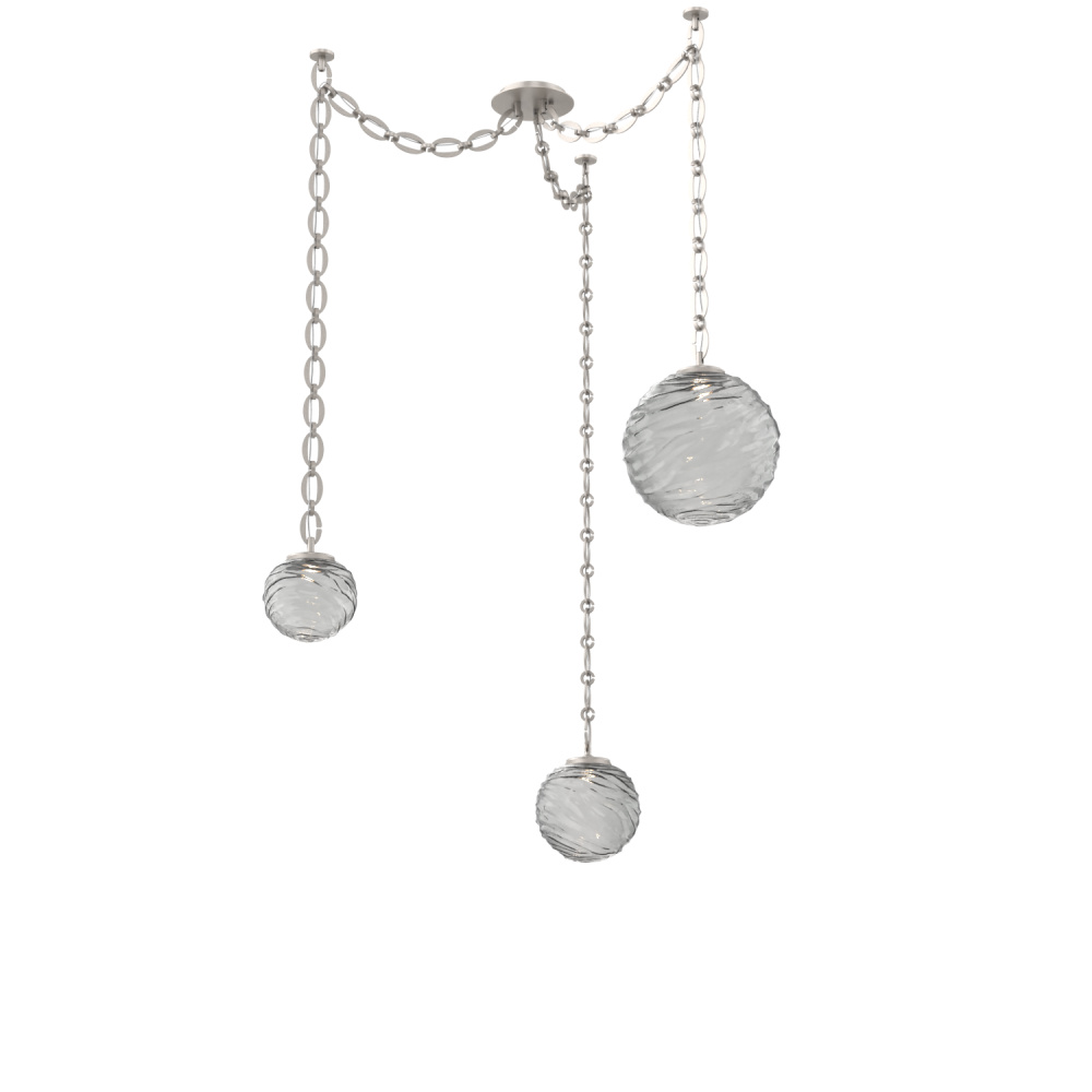 Gaia Multi Light Pendant Beige Silver