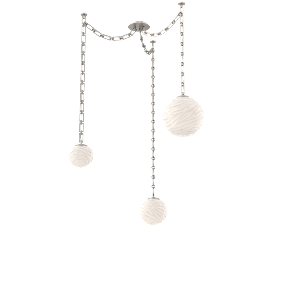 Gaia Multi Light Pendant Beige Silver