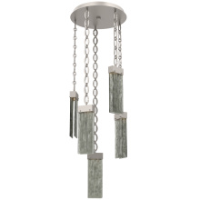 Hammerton CNB0042-05-BS-SG-CH2-L1 - Parallel Round 5pc Multi-Pendant with Chain
