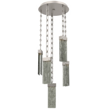 Hammerton CNB0042-05-BS-SG-CH3-L1 - Parallel Round 5pc Multi-Pendant with Chain