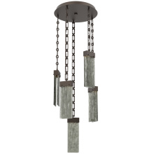 Hammerton CNB0042-05-FB-SG-CH3-L1 - Parallel Round 5pc Multi-Pendant with Chain