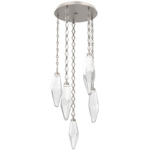 Hammerton CNB0050-05-BS-CC-CH1-L1 - Rock Crystal Round 5pc Multi-Pendant with Chain