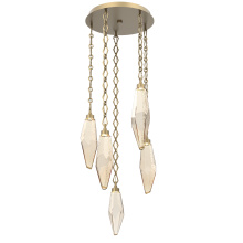 Hammerton CNB0050-05-GB-CA-CH1-L1 - Rock Crystal Round 5pc Multi-Pendant with Chain