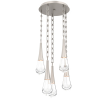 Hammerton CNB0078-05-BS-C-CH3-L3 - Raindrop Round 5pc Multi-Pendant with Chain