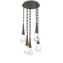 Hammerton CNB0078-05-FB-C-CH3-L1 - Raindrop Round 5pc Multi-Pendant with Chain