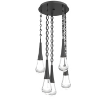 Hammerton CNB0078-05-MB-C-CH2-L3 - Raindrop Round 5pc Multi-Pendant with Chain