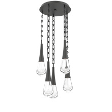 Hammerton CNB0078-05-MB-C-CH3-L1 - Raindrop Round 5pc Multi-Pendant with Chain