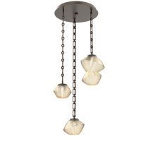 Hammerton CNB0089-03-FB-A-CH3-L3 - Mesa Round 3pc Multi-Pendant with Chain