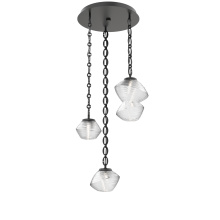 Hammerton CNB0089-03-MB-C-CH2-L1 - Mesa Round 3pc Multi-Pendant with Chain