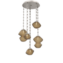 Hammerton CNB0089-05-BS-B-CH3-L3 - Mesa Round 5pc Multi-Pendant with Chain
