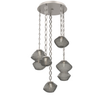 Hammerton CNB0089-05-BS-S-CH2-L1 - Mesa Round 5pc Multi-Pendant with Chain