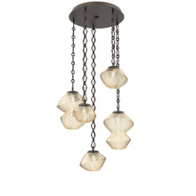 Hammerton CNB0089-05-FB-A-CH1-L1 - Mesa Round 5pc Multi-Pendant with Chain