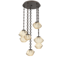 Hammerton CNB0089-05-FB-A-CH2-L3 - Mesa Round 5pc Multi-Pendant with Chain