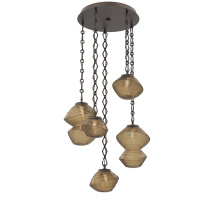 Hammerton CNB0089-05-FB-B-CH1-L3 - Mesa Round 5pc Multi-Pendant with Chain