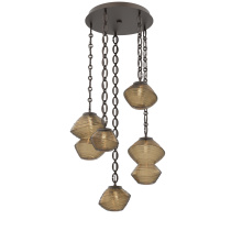 Hammerton CNB0089-05-FB-B-CH2-L1 - Mesa Round 5pc Multi-Pendant with Chain