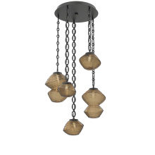 Hammerton CNB0089-05-MB-B-CH2-L3 - Mesa Round 5pc Multi-Pendant with Chain