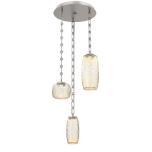 Hammerton CNB0091-03-BS-A-CH3-L3 - Vessel Round 3pc Multi-Pendant with Chain