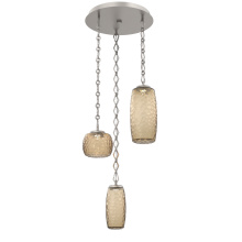 Hammerton CNB0091-03-BS-B-CH1-L1 - Vessel Round 3pc Multi-Pendant with Chain