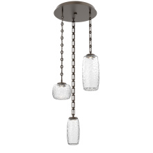 Hammerton CNB0091-03-FB-C-CH3-L3 - Vessel Round 3pc Multi-Pendant with Chain