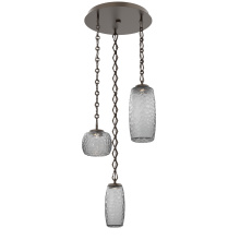Hammerton CNB0091-03-FB-S-CH1-L3 - Vessel Round 3pc Multi-Pendant with Chain