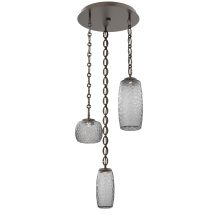 Hammerton CNB0091-03-FB-S-CH2-L1 - Vessel Round 3pc Multi-Pendant with Chain