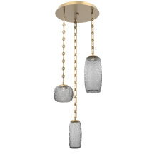 Hammerton CNB0091-03-GB-S-CH3-L3 - Vessel Round 3pc Multi-Pendant with Chain