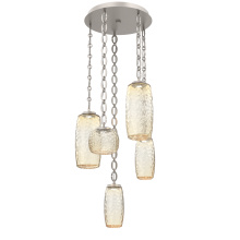 Hammerton CNB0091-05-BS-A-CH2-L3 - Vessel Round 5pc Multi-Pendant with Chain