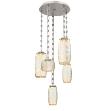 Hammerton CNB0091-05-BS-A-CH3-L1 - Vessel Round 5pc Multi-Pendant with Chain