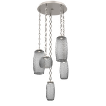 Hammerton CNB0091-05-BS-S-CH1-L3 - Vessel Round 5pc Multi-Pendant with Chain
